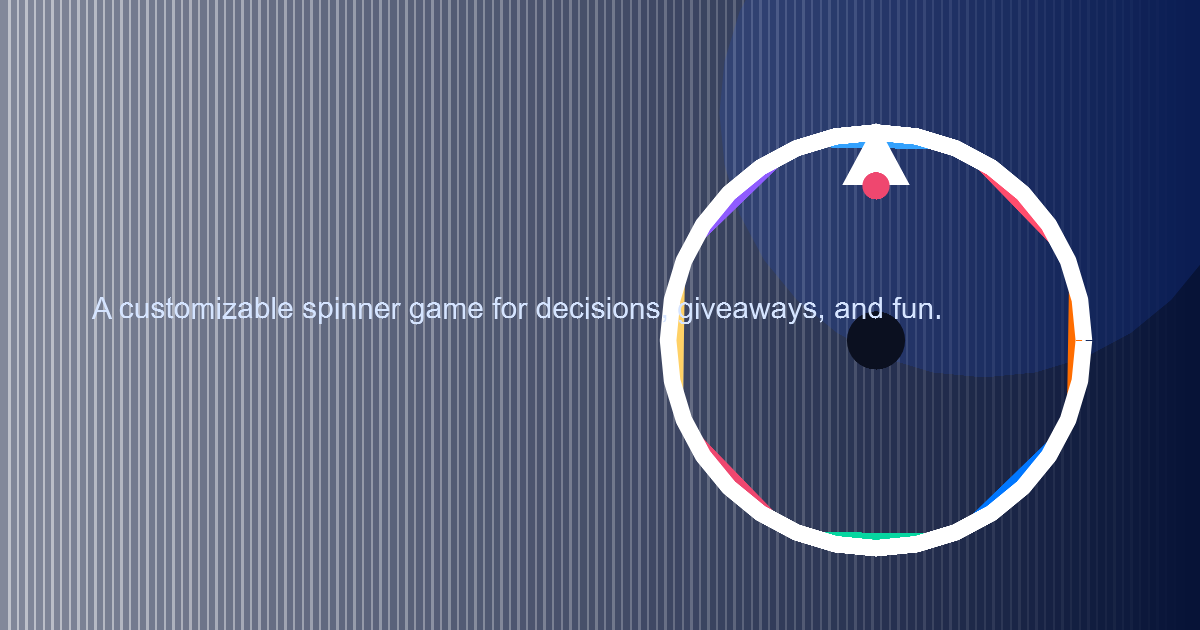 TheWheelSpinner | Customizable Spinner App